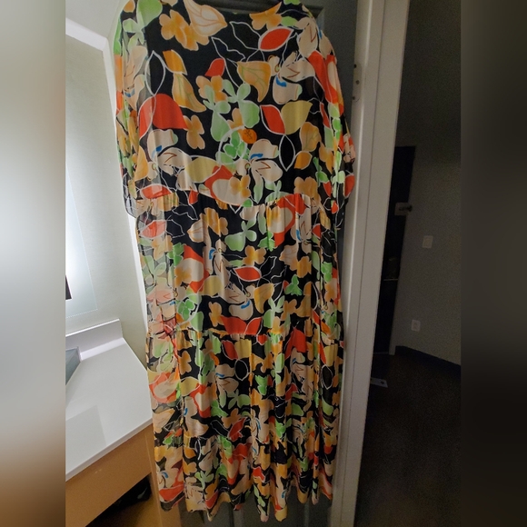 NWT Pura Seta made in Italy 100% silk print summer dress - Picture 3 of 4